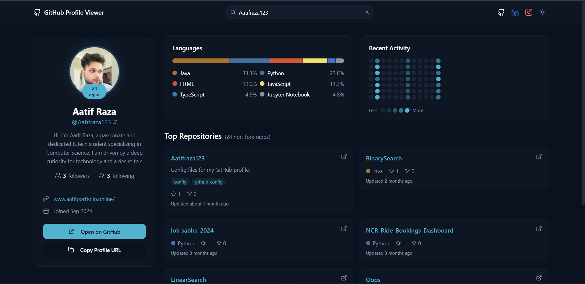 GitHub Profile Viewer